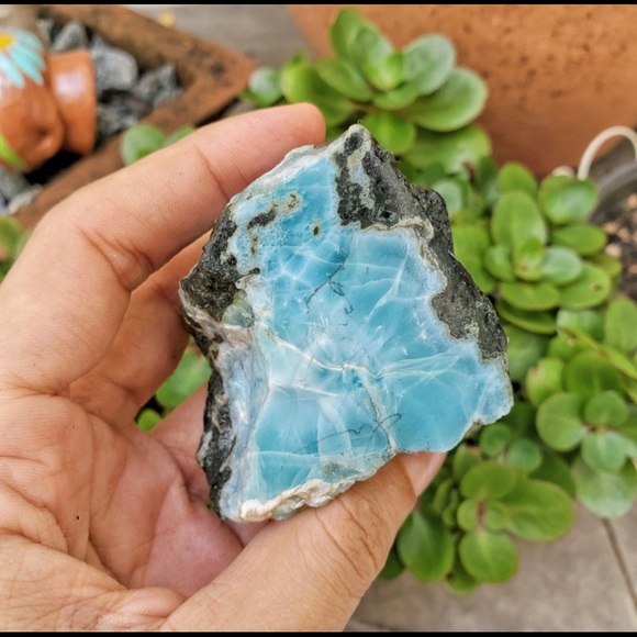 Caribbean Larimar Multi Gem  handcrafted bracelet - Picture 8 of 12